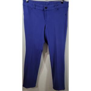 Lane Bryant Purple Flat Front Treggings Pants 16 Lightweight Soft Stretchy